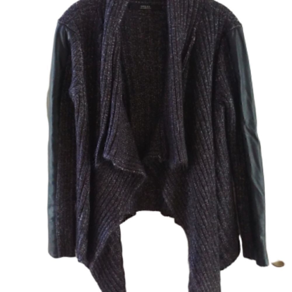 Guess Black Drape Open Cardigan
